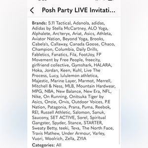 Blanket listing for Posh Party Live